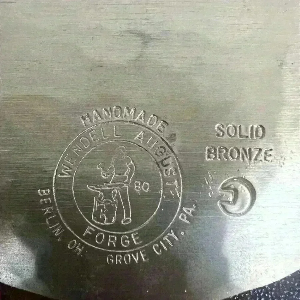 Wendell August Forge Handmade Solid Bronze Coaster Tray Welcome Pineapple 4-3/8”